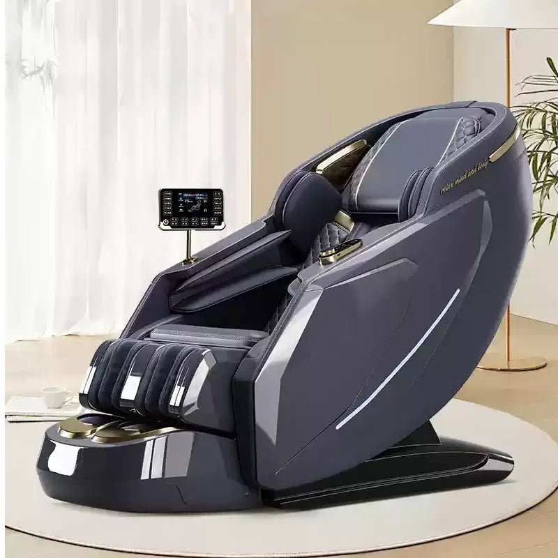SMing-556 Upgrade Electric 4D Manipulator Massage Chair Zero Gravity That Stretching Full Body Airbags Massage Sofa with Heating Silver