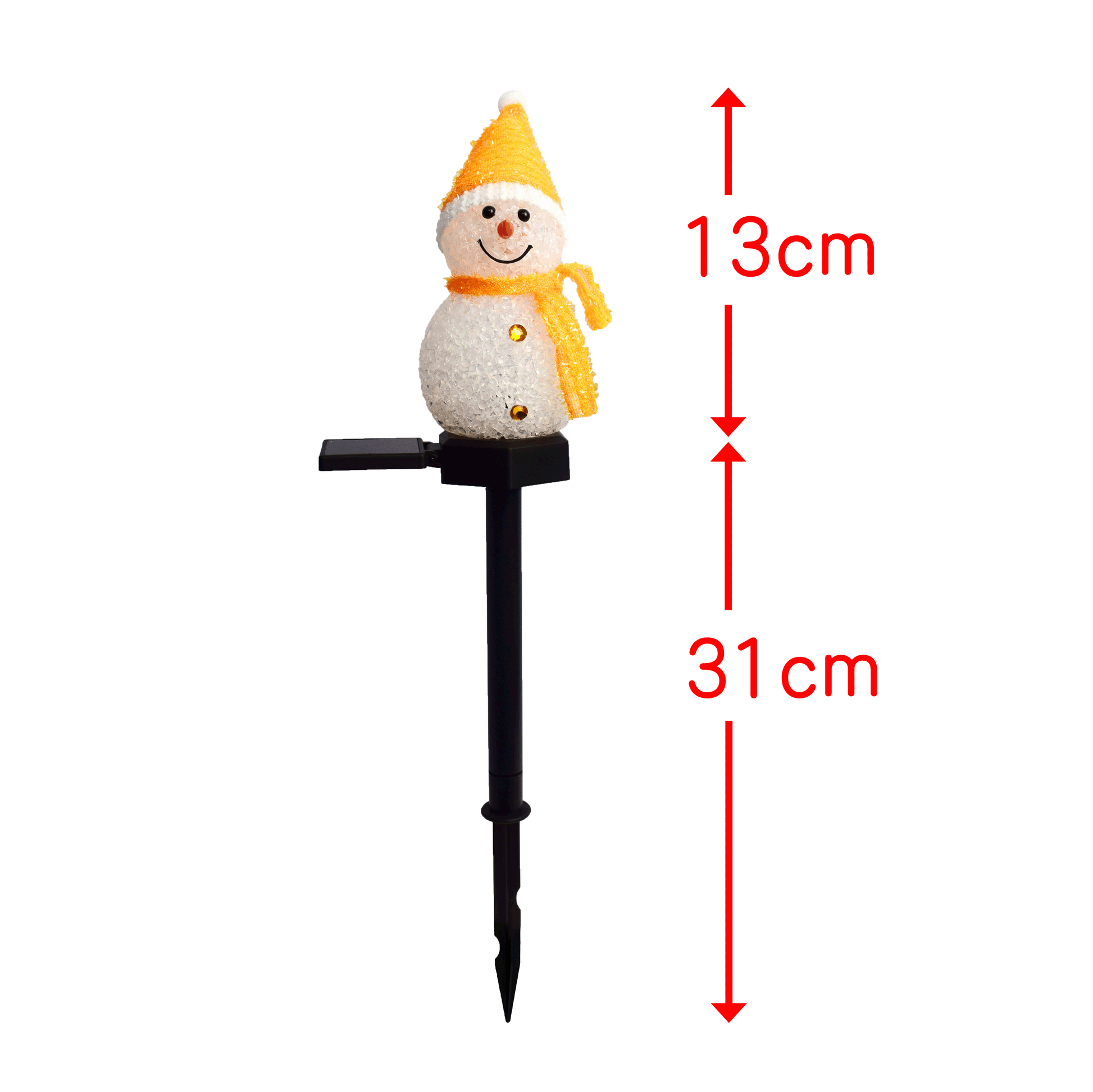 Cute solar snowman garden lamp with a cheerful design, perfect for festive outdoor decoration