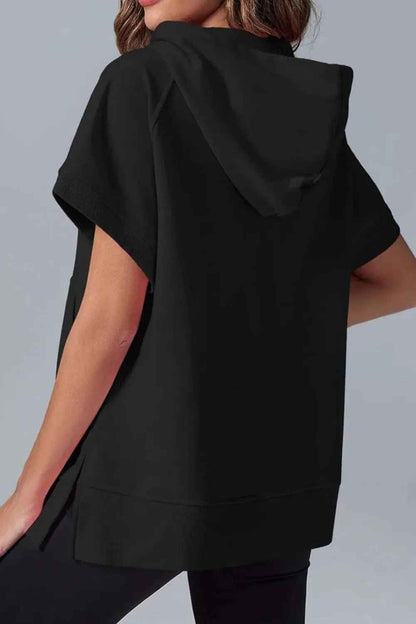Casual Hooded Sweatshirt Light Pink Polyester