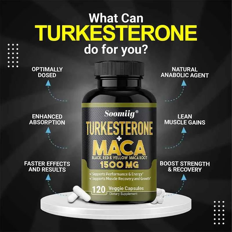 Soomitig Turkesterone and Maca Performance Supplement Bottle for Men's Performance Supplements