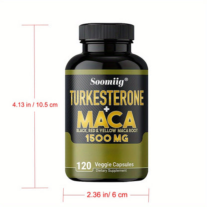 Turkesterone Supplement 1000mg - Premium Maca Capsules for Wellness