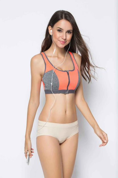 High-Impact Push-Up Sports Bra for Women - Top-Rated Fitness & Yoga Essential Fluorescence Red
