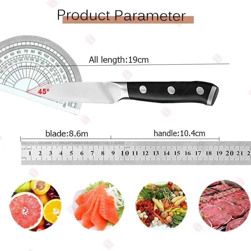 My Store stainless steel paring knife with a sharp blade and ergonomic handle for precise cutting