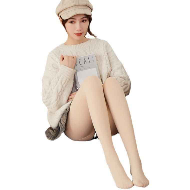 organic Thick Plush Leggings for Women - Winter Insulated