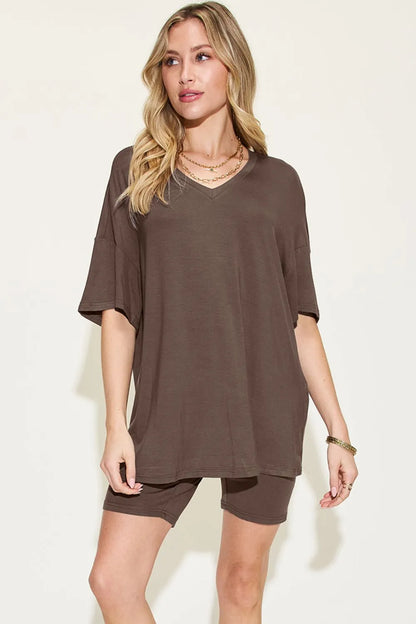 Trendy Lounge Wear for Women - Chic Pink Set Chocolate