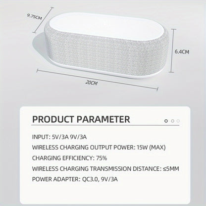 Wireless Charging Dock with Alarm Clock