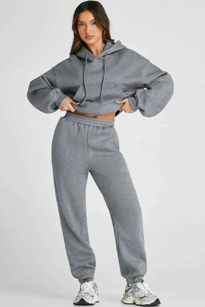 Women's Casual Activewear Hooded Set