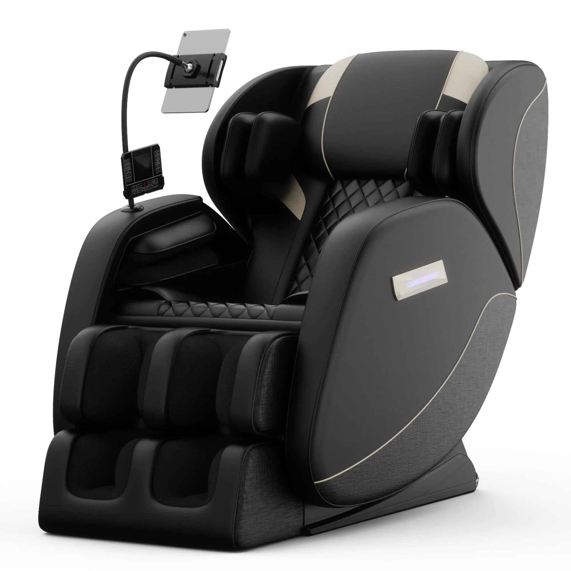 Zero Gravity Full Body Massage Chair with Heating, Airbags, Foot Roller & Touch Screen – Supports Up to 180 lbs Black United States